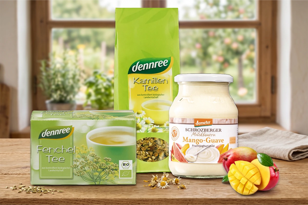 Biocorner-Ceai De Musetel-Menta-Iaurt Bio-Cu-Mango