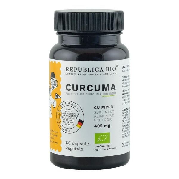REPUBLICA BIO Curcuma Ecologica (Turmeric) din India (405 mg) , 60 capsule-0