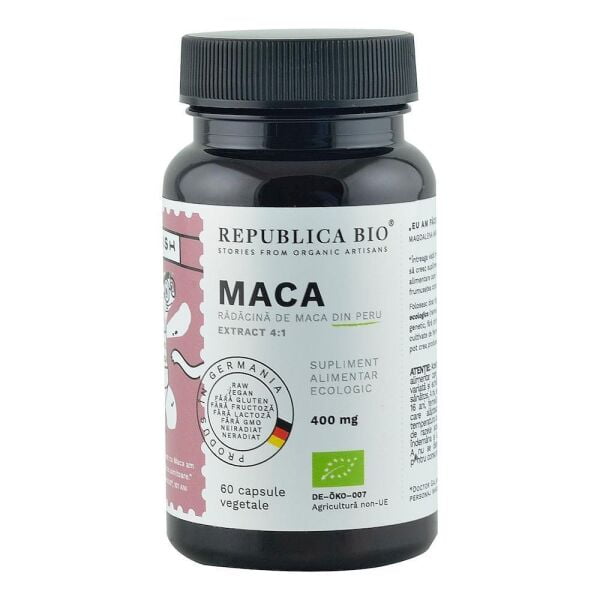 REPUBLICA BIO Maca Ecologica din Peru (400 mg - extract 4:1), 60 capsule-0