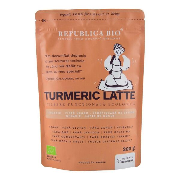 REPUBLICA BIO Turmeric Latte, pulbere functionala ecologica, 200 g-0