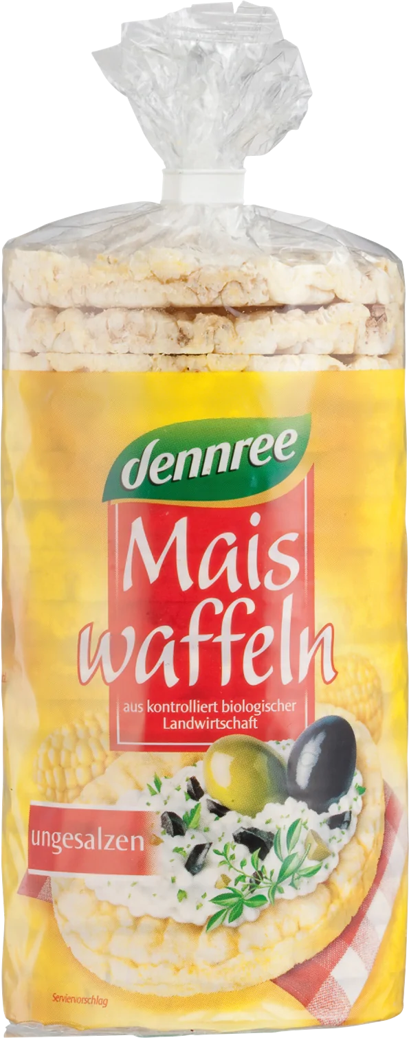 DENNREE ECO WAFE DIN PORUMB FARA SARE 110G-0