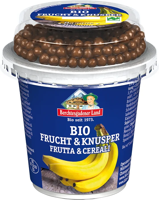 BERCHTESGADENER ECO IAURT CU BANANE SI CEREALE CU CIOCOLATA 150G-0