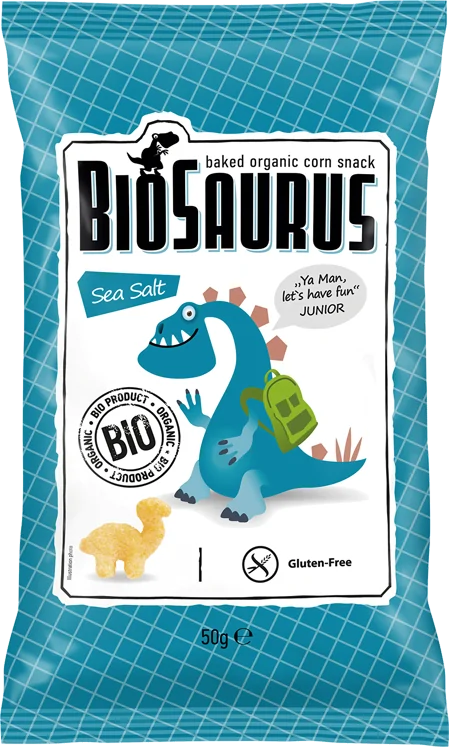 BIOSAURUS ECO PUFULETI CU SARE DE MARE - FARA GLUTEN -50 G-0